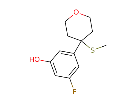 3-Fluoro-5-[4-(methylsulfanyl)oxan-4-yl]phenol