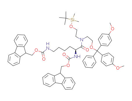 N-(N<sup>α</sup>,N<sup>ε</sup>-bis-Fmoc-L-Lys)-O-(4,4'-dimethoxytrityl)-O'-(tert-butyldimethylsilyl)diethanolamine