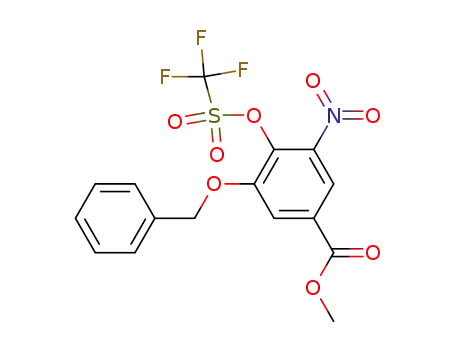 3-Benzyloxy-5-nitro-4-trifluoromethanesulfonyloxy-benzoic acid methyl ester