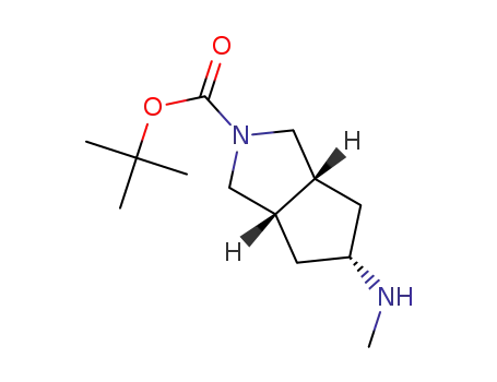 Molecular Structure of 1416329-44-6 ((3aR,5S,6aS)-tert-butyl 5-(methylamino)hexahydrocyclopenta[c]pyrrole-2(1H)-carboxylate)