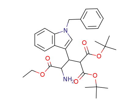 2-Amino-3-(1-benzyl-1H-indol-3-yl)-4-tert-butoxycarbonyl-pentanedioic acid 5-tert-butyl ester 1-ethyl ester