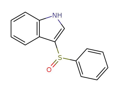 Molecular Structure of 98508-67-9 (1H-Indole, 3-(phenylsulfinyl)-)