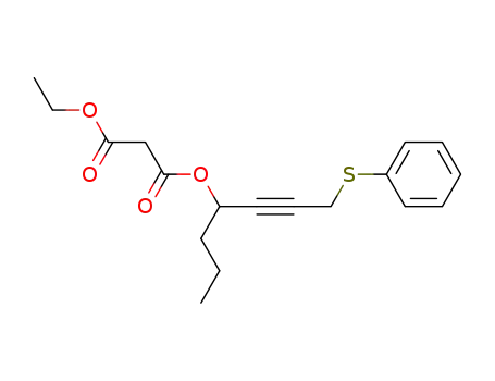 Malonic acid ethyl ester 4-phenylsulfanyl-1-propyl-but-2-ynyl ester