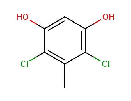 Molecular Structure of 63992-61-0 (4,6-Dichloro-5-methyl-1,3-benzenediol)