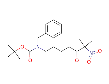 N-benzyl-N-(tert-butyloxycarbonyl)-6-methyl-6-nitro-5-oxo-heptylamine