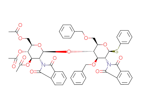 phenyl 3,4,6-tri-O-acetyl-2-deoxy-2-phthalimido-β-D-glucopyranosyl-(1->4)-3,6-di-O-benzyl-2-deoxy-2-phthalimido-1-thio-β-D-glucopyranoside
