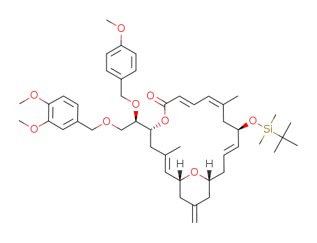 (2E,8E,10Z,14E)-(1R,5R,13R,17R)-13-(tert-Butyl-dimethyl-silanyloxy)-5-[(R)-2-(3,4-dimethoxy-benzyloxy)-1-(4-methoxy-benzyloxy)-ethyl]-3,11-dimethyl-19-methylene-6,21-dioxa-bicyclo[15.3.1]henicosa-2,8,10,14-tetraen-7-one