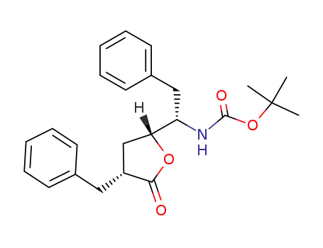 (4R,5R)-3-benzyl-5-{(1S)-1-[(tert-butoxycarbonyl)amino]-2-phenylethyl}dihydrofuran-2-(3H)-one
