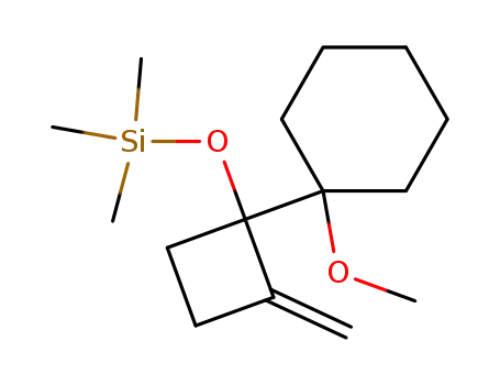 Molecular Structure of 88441-52-5 (Silane, [[1-(1-methoxycyclohexyl)-2-methylenecyclobutyl]oxy]trimethyl-)