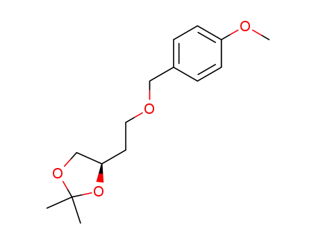 Molecular Structure of 213978-60-0 (1,3-Dioxolane, 4-[2-[(4-methoxyphenyl)methoxy]ethyl]-2,2-dimethyl-,
(4R)-)