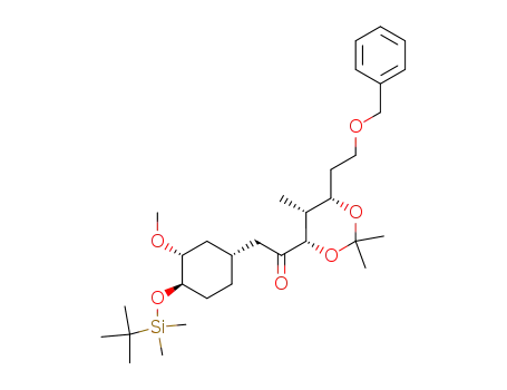 1-[(4S,5R,6S)-6-(2-Benzyloxy-ethyl)-2,2,5-trimethyl-[1,3]dioxan-4-yl]-2-[(1R,3R,4R)-4-(tert-butyl-dimethyl-silanyloxy)-3-methoxy-cyclohexyl]-ethanone