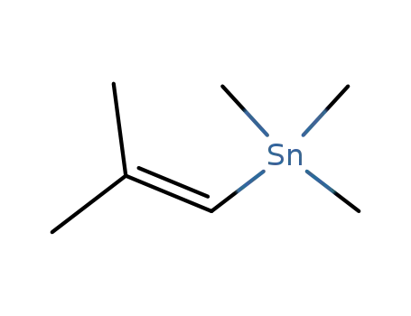 Molecular Structure of 20484-24-6 (Stannane, trimethyl(2-methyl-1-propenyl)-)