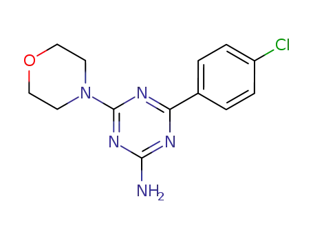 Molecular Structure of 43210-57-7 (4-(4-chlorophenyl)-6-morpholino-1,3,5-triazin-2-amine)