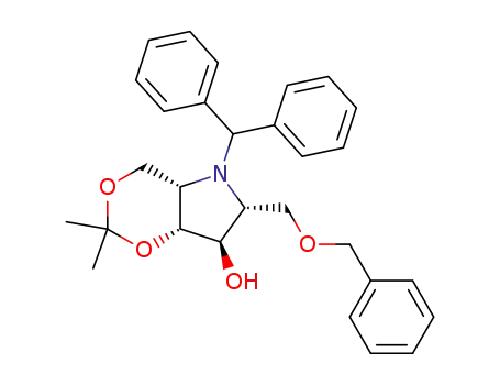 (4aS,6R,7R,7aR)-5-Benzhydryl-6-benzyloxymethyl-2,2-dimethyl-hexahydro-[1,3]dioxino[5,4-b]pyrrol-7-ol