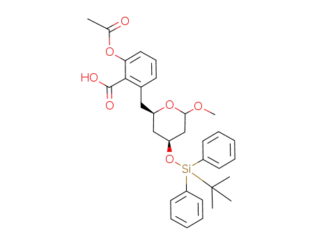 2-(acetyloxy)-6-{(2R,4S)-4-[tert-butyl(diphenyl)silyloxy]-6-methoxytetrahydro-2H-pyran-2-ylmethyl}benzoic acid