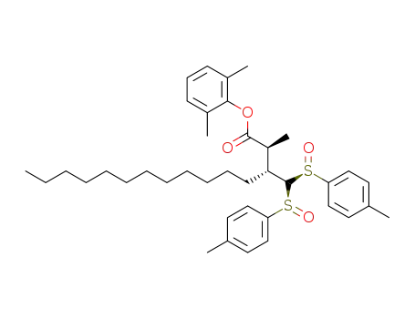 Pentadecanoic acid,
3-[bis[(S)-(4-methylphenyl)sulfinyl]methyl]-2-methyl-, 2,6-dimethylphenyl
ester, (2S,3R)-