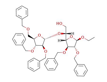 (R)-2-((2S,3S,4R,5R)-3,4-Bis-benzyloxy-5-benzyloxymethyl-tetrahydro-furan-2-yloxy)-2-((2S,3S,4R,5R)-3,4-bis-benzyloxy-5-ethoxy-tetrahydro-furan-2-yl)-ethanol