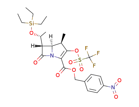 4-nitrobenzyl (1R,5R,6S)-1-methyl-6-[(1R)-triethylsilanyloxy-ethyl]-2-(trifluoro-methanesulfonyloxy)-carbapen-2-em-3-carboxylate