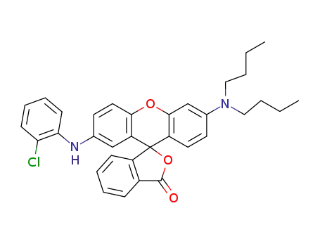 Molecular Structure of 82137-81-3 (2'-(2-CHLOROANILINO)-6'-(DIBUTYLAMINO)FLUORAN)