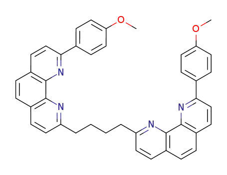 Molecular Structure of 118798-01-9 (1,10-Phenanthroline, 2,2'-(1,4-butanediyl)bis[9-(4-methoxyphenyl)-)