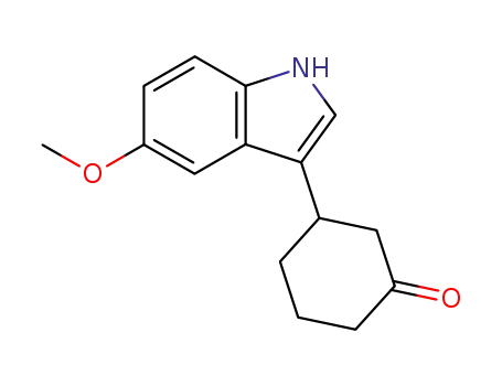 Molecular Structure of 934476-83-2 (3-(5-methoxy-1H-indol-3-yl)-cyclohexanone)