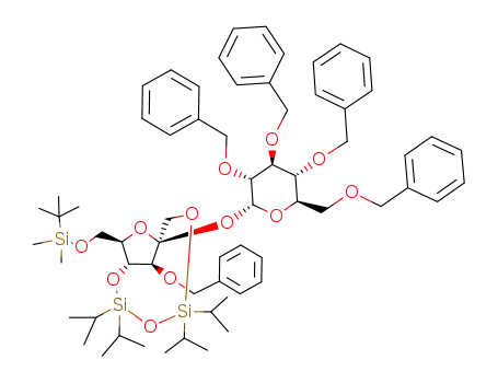 2,3,3',4,6-penta-O-benzyl-6'-O-tert-butyldimethylsilyl-1',4'-O-(1,1,3,3-tetraisopropyldisiloxane-1,3-diyl)sucrose
