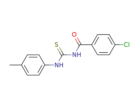 Molecular Structure of 108620-30-0 (Benzamide, 4-chloro-N-[[(4-methylphenyl)amino]thioxomethyl]-)