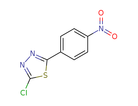 Molecular Structure of 19430-32-1 (1,3,4-Thiadiazole, 2-chloro-5-(4-nitrophenyl)-)