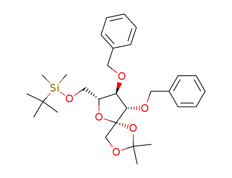 3,4-di-O-benzyl-6-O-tert-butyldimethylsilyl-1,2-O-isopropylidene-β-D-fructofuranose