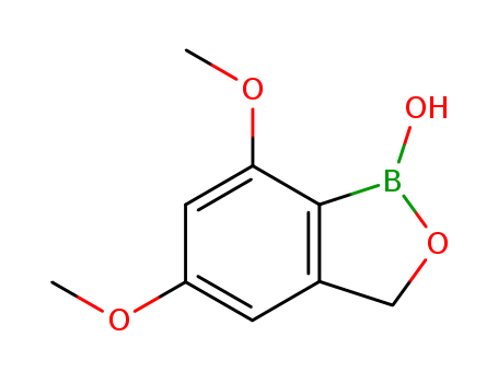 Molecular Structure of 197723-42-5 (2,1-Benzoxaborole, 1,3-dihydro-1-hydroxy-5,7-dimethoxy-)
