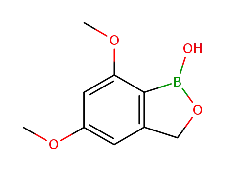 Molecular Structure of 197723-42-5 (2,1-Benzoxaborole, 1,3-dihydro-1-hydroxy-5,7-dimethoxy-)
