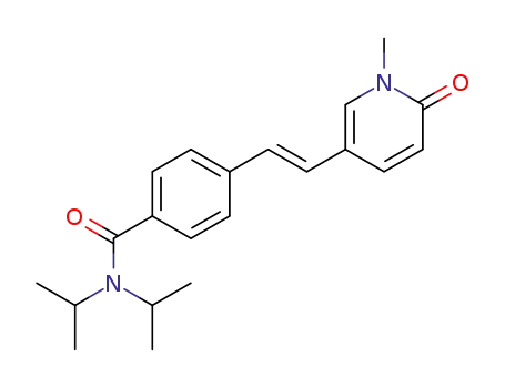 Molecular Structure of 162329-92-2 ((E)-N,N-diisopropyl-4-<2-(1,2-dihydro-1-methyl-2-oxopyridine-5-yl)ethenyl>benzamide)