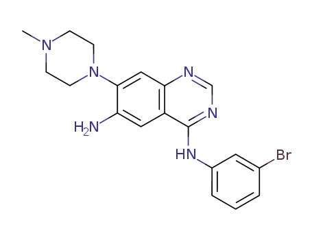 4-(3-bromophenylamino)-7-methylpiperazine-6-aminoquinazoline