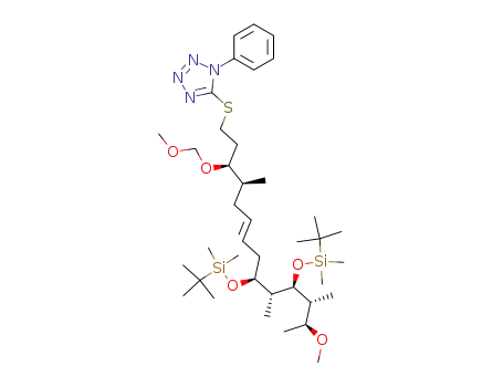 5-[(E)-(3S,4S,9S,10R,11S,12R,13S)-9,11-Bis-(tert-butyl-dimethyl-silanyloxy)-13-methoxy-3-methoxymethoxy-4,10,12-trimethyl-tetradec-6-enylsulfanyl]-1-phenyl-1H-tetrazole
