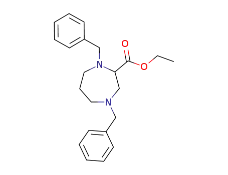 Molecular Structure of 847556-35-8 (ethyl 1,4-dibenzyl-1,4-diazepane-2-carboxylate)