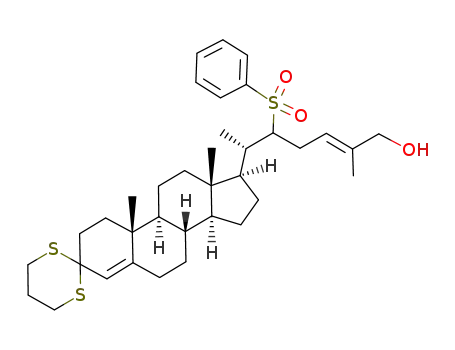 26-hydroxy-22-(phenylsulfonyl)spiro<4,24-cholestadiene-3,2'-(1',3'-dithiacyclohexane)>