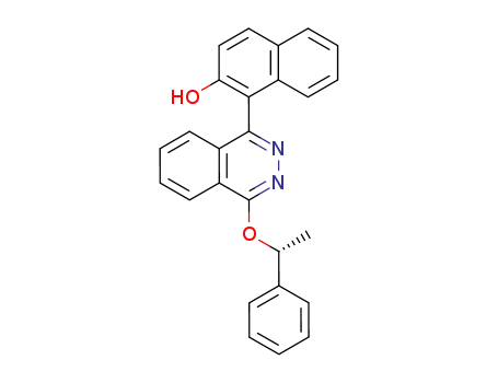 Molecular Structure of 828300-87-4 (2-Naphthalenol, 1-[4-[(1R)-1-phenylethoxy]-1-phthalazinyl]-)
