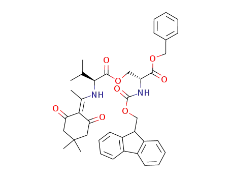 N-(9H-fluoren-9-ylmethoxycarbonyl)-O-{N-[1-(4,4-dimethyl-2,6-dioxocyclohexylidene)ethyl]-L-valyl}-D-serine benzyl ester