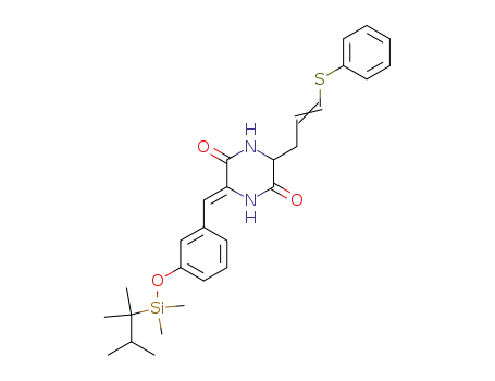 3-[1-{3-[Dimethyl-(1,1,2-trimethyl-propyl)-silanyloxy]-phenyl}-meth-(Z)-ylidene]-6-((E)-3-phenylsulfanyl-allyl)-piperazine-2,5-dione