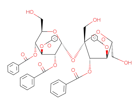 Molecular Structure of 35781-92-1 (2,3,4,3',4'-penta-O-benzoyl-sucrose)