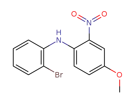 Molecular Structure of 851331-07-2 (Benzenamine, N-(2-bromophenyl)-4-methoxy-2-nitro-)