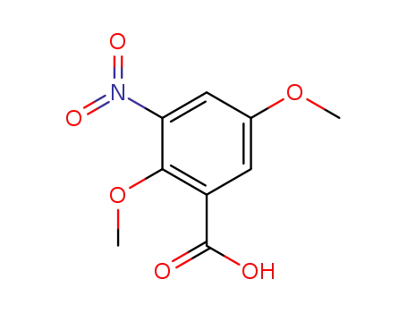 Molecular Structure of 17894-26-7 (2,5-DIMETHOXY-3-NITROBENZOIC ACID)