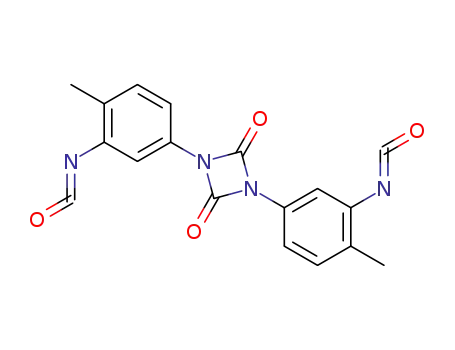 Molecular Structure of 3320-33-0 (1,3-Diazetidine-2,4-dione, 1,3-bis(3-isocyanato-4-methylphenyl)-)