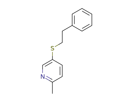 피리딘, 2-메틸-5-[(2-페닐에틸)티오]-(9CI)