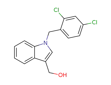 Molecular Structure of 92407-92-6 (1-[(2,4-DICHLOROPHENYL)METHYL]-1H-INDOLE-3-METHANOL)