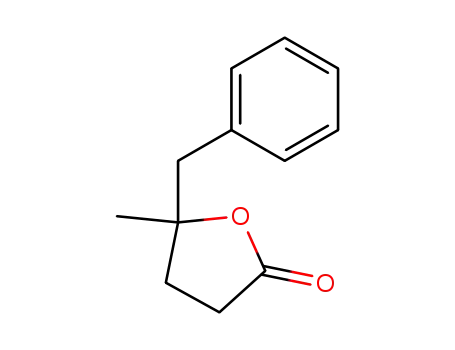 Molecular Structure of 61520-92-1 (5-BENZYL-5-METHYLTETRAHYDROFURAN-2-ONE)