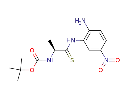 Carbamic acid,
[2-[(2-amino-5-nitrophenyl)amino]-1-methyl-2-thioxoethyl]-,
1,1-dimethylethyl ester, (S)-