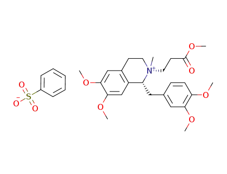 (1R-cis)-1-[(3,4-dimethoxyphenyl)methyl]-1,2,3,4-tetrahydro-6,7-dimethoxy-2-methyl-2-methoxycarbonylethyl-isoquinolinium besylate