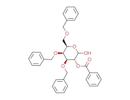 Molecular Structure of 148926-02-7 (2-O-benzoyl-3,4,6-tri-O-benzyl-β-D-glucopyranoside)