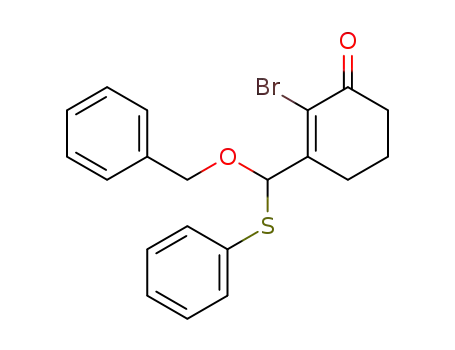3-benzyloxy(phenylthio)methyl-2-bromo-2-cyclohexen-1-one